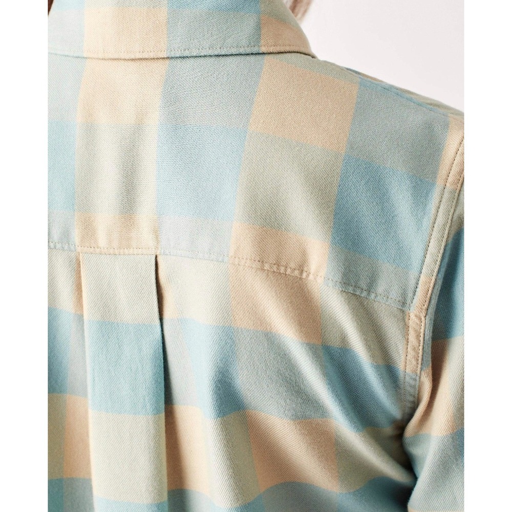 Faherty Classic Flannel Buffalo Check Shirt Organic Cotton Coastal Fall Layering - Picture 3 of 8
